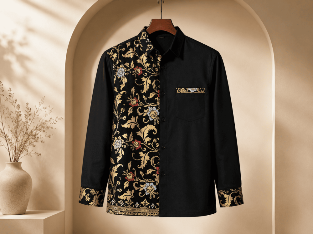 BAJU BATIK PRIA BAKONG HITAM
